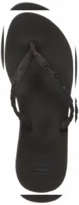 Reef Women's Ginger Flip-Flop, Black/Black, 9 B - Medium 9, Black/Black