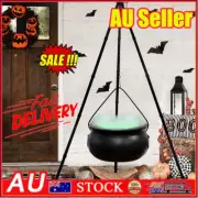 Halloween Decor Outdoor Large Witches Cauldron on Tripod with Light Yard Decor ~