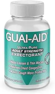 500 Guai-Aid 600mg “Ultra-Pure" Mucus Relief Guaifenesin Veg. Capsules