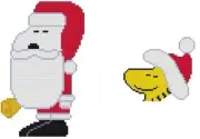 CROSS STITCH+ CRAFT PATTERNS 2 Snoopy Beagle Dog Woodstock Bird Christmas Santa