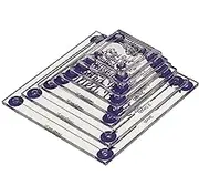 The Quilted Bear Square Quilting Templates - Set of 8 Non-Slip Clear Acrylic Templates for Quilting, Patchwork, Dressmaking and Sewing (3/4 inch - 3 inches)