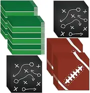 Qyeahkj 120pcs Football Napkins Football Party Decorations Sports Napkins Football Napkins Disposable Paper Dinner Napkins Bulk for Kids Football Birthday Tailgate Touchdown Party Favor Supplies