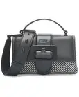DKNY Women's Blake Top handle Crossbody Herringbone Black/White
