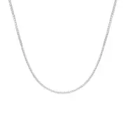 Silver 40cm Tight Diamond Cut Box Chain