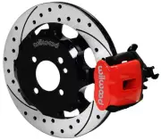 WILWOOD DISC BRAKE KIT,REAR,MINI-COOPER,BMW,11.75" DRILLED ROTORS,RED CALIPERS (for: Mini)