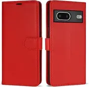 Compatible with Google Pixel 7 Pro Wallet Case with Card Slots Stand Magnetic Closure Protective Flip Leather Phone Cover for Google Pixel 7 Pro Case Wallet(6.7 inch-Red)