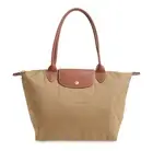 NWT LONGCHAMP Le Pliage Medium Shoulder Tote Desert Beige Tan 2605089526 AUTHNTC