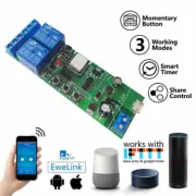 EWelink WiFi Relay Inching Self-Locking Interlock Switch Module Remote On/Off A
