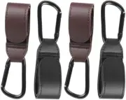 Esforzarse 4 Pcs Baby Stroller Hooks Clips, Multi-Purpose Stroller Hook Hanging