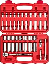 TEKTON 3/8 Inch Drive 6-Point Socket and Ratchet Set, 42-Piece (6-24 mm) | SKT15201