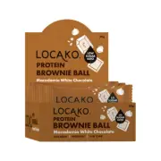 Locako Protein Brownie Ball Macadamia White Chocolate 30g x 10 Bars
