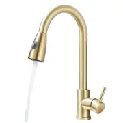 WELS Gold Kitchen Mixer Taps Pull Out Sink Taps 360° Swivel Single Lever Faucet