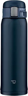() Water Bottle Direct Drinking [One-Touch Open] Stainless Steel Mug 480Ml Navy