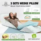 Memory Foam Wedge Pillow Headrest Leg Elevation Raiser Body Back Support Cushion