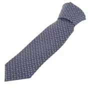 Hermes Tie Pingloo Twillbi Silk Gris Fonce Blue Moyen
