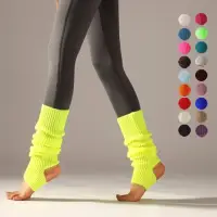 在飛比找momo購物網優惠-【橘魔法】素色彈性針織踩腳襪套(泡泡襪 小腿襪套 瑜珈 芭蕾