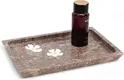 Radicaln Marble Rectangle Tray 12" Inches Oceanic Handmade Coffee Table Trays for Kitchen Organization, Serving & Fruit Tray, Charcuterie for Turkey Platter