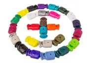 FMS Heavy Duty Single Hole Plastic Cord Lock Clamp Toggle Stop Slider for Par...