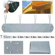 SZTXJ Outdoor Patio Awning Waterproof Cover Telescopic Rolling Shutter Waterproof Cover Dust Protection Cover Gray 4m