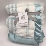 Just Born Baby Blanket Plaid Luxe Plush Satin Trim New With Tag Lovey