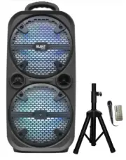 8x2" Bluetooth 3000 Watts Professional FM Radio Karaoke Multimedia Speaker