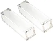 ERINGOGO 2pcs Acrylic Dice Storage Box Lid Magnetic Dice Case for Holder Organizer