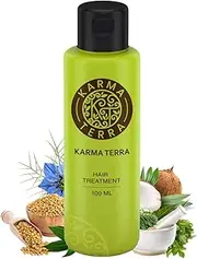 KARMA TERRA Ayurvedic Herbs Enriched Coconut Hair Oil Made by Pure Ayurvedic Herbs | 5X Ayurvedic Herbs with Coconut Oil | Makes hair Sooperr soft & Stronger & Reduces Hair Dandruff