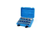 21pcs 1/2-Inch Drive Impact Socket Set, 12-Point, Metric 8mm-36mm, Heavy Duty Storage Case