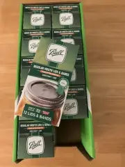 Case (10 Boxes) of Ball Regular Mouth Canning Lids & Bands (120 Lids/Rings)