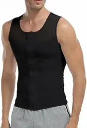 [SUIUOI] Men's Stomach Slimming Shirt Shapewear Undershirt, Figure Shaper Slimming Shapewear Flatten Whole Abdomen, Gynecomastia Compression Shirt Vest