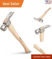 Sure Strike Framing Hammer - Forged Steel Head, Rip Claw, Triple Wedge - 25 oz