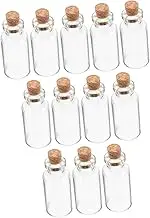 HOLIDYOYO 12pcs Mini Wishing Bottles Glass Jars with Cork Stopper for Unique Crafts Easy Storage and Decorations for Parties and DIY Projects