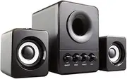 JSEIAJB Desktop Mini Speakers Subwoofer 2.1 Stereo Bass Speaker Support U Disk Notebook Music Player Bass Loudspeaker(White-Dinosaur Doodle4)