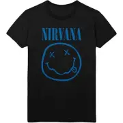 Nirvana - Blue Happy Face (T-Shirt)