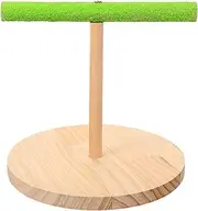 BESPORTBLE Small Bird Perch Training Stand Durable Parrot Playstand with Wide Base Interactive for Office Use for Parrots and Other Birds