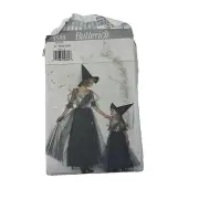 Butterick 3588 Child Witch Costume Sewing Pattern UNCUT Sizes XS- L 4-14 Vintage