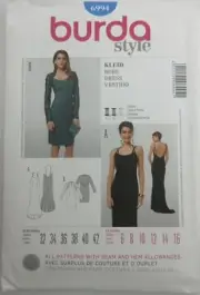 Burda 6994 Misses Dresses Sewing Pattern Uncut Size 6-16