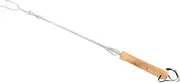 Haofy 4PCS Smores Skewers Roasting Sticks with Wood Handle, Stainless Steel Kabob Skewers with Bag for Grill, Food Grade Barbecue Cooking Tools