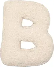 Perfeclan Letter Plush Pillow Decorative Throw Pillow Letter Hugging Throw Pillow Throw Cushion for Car Decoration Home Office Bed Sofa, B