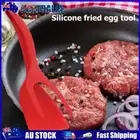 2 in 1 Non Stick Grip Food Flip Fried Egg Tong Toast Bread Pancake Spatula AU