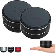 Buzzgo Speaker, Buzzgo Portable Speaker, Mini Subwoofer, Stereo Bone Conduction Bass Small Wireless with Suction Cup for Bathroom Outdoor (Black*2pcs)