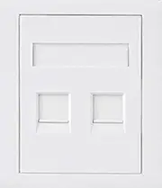 ASTROTEK CAT5e RJ45 Network Wall Face Plate 86x86mm 2 Port Socket Kit