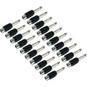 NEW 20 pack RCA female to 1/4" male monaural audio converter adapters