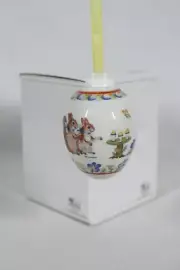 HUTSCHENREUTHER CHRISTMAS EGG 2001 HANGING ORNAMENT NEW IN BOX