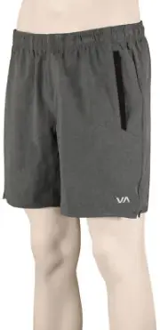 RVCA Yogger Stretch Athletic Shorts - Charcoal Heather - New