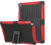 New Ipad Case Shockproof Rugged Hard with Screen Protector Stylus Pen for iPad Air 1st Generation Model Numbers: A1474 A1475 A1476 / New iPad 9.7 inch 2017 Released Model A1822 A1823 (2in1 Red)