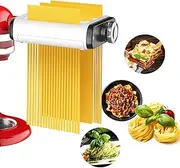 (Black/White) - 3 In 1 Pasta Maker Attachment for Kitchenaid Mixer, Professional Pasta Attachment Includes Pasta Roller, Spaghetti Cutter, Fettuccine Cutter Processing 3 Functions in 1 Machine-Ideal Thanksgiving Gift