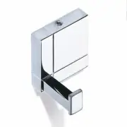 Q1 Polished chrome Two Towel hook SET. Two Robe hooks