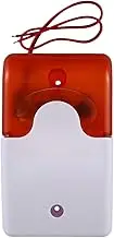 Mellisso Mini Wired Strobe Warning Siren Dc 12V Sound Alarm Flashing Light Sound Siren Horn Home Security Alarm System 115Db Orange