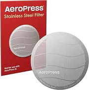 Stainless Steel Reusable Filter - Metal Coffee Filter for AeroPress Original & AeroPress Go Coffee Makers, 1 Pack, 1 Filter, Gray